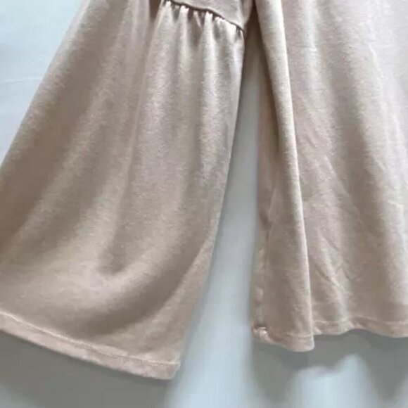 Calvin Klein Women's Large Bell Sleeve Blouse Light Pink Knit Rayon Blend Boho - Picture 3 of 10